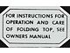 Ford Thunderbird Glove Box Decal, Folding Top, 1955-57