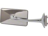 Rectangular Stainless/Chrome Door Edge Outside Mirror (55-79 Ford Thunderbird)