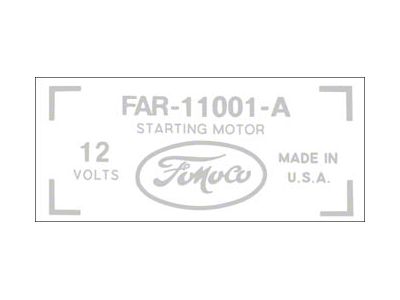 Ecd Starter Decal/ Far-11001-a