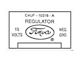 Ford Thunderbird Voltage Regulator Decal, 40 Amp, No Air Conditioning, C4OF-A, 1964