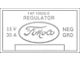 Ford Thunderbird Voltage Regulator Decal, FAP-B, 1956-57