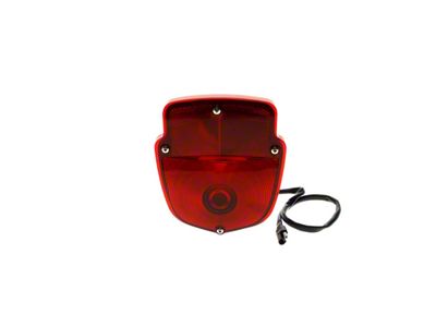 12-Volt Tail Light; Stainless Housing; Red Lens; Passenger Side (55-66 F-100, F-250 Flareside)