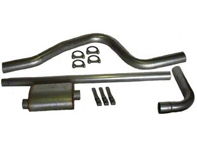 3-Inch Single Exhaust System with HVS Performance Muffer; Side Exit (80-96 5.8L F-150, F-250 w/ 2-1/4-Inch Exhaust at the Converter)