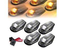 Amber LED Cab Roof Lights; Black (80-96 F-150, F-250, F-350)