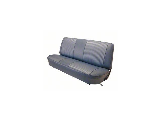 Ford Truck Bench Seat Cover, F100 Special Custom, Oxen Grain Vinyl With Woven Cloth Inserts, 1967-1972