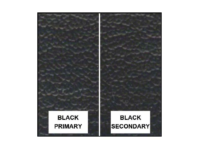 Ford Pickup Truck Bench Seat Cover Set - Ford F250 XLT Ranger - Black Corinthian Grain Vinyl With Black Corinthian Grain Vinyl Inserts