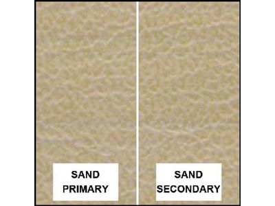 Ford Pickup Truck Bench Seat Cover Set - Ford F250 XLT Ranger - Sand Corinthian Grain Vinyl With Sand Corinthian Grain Vinyl Inserts