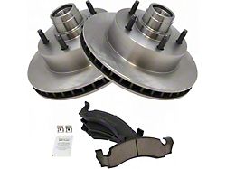 Ceramic 5-Lug Brake Rotor and Pad Kit; Front (86-93 2WD F-150)