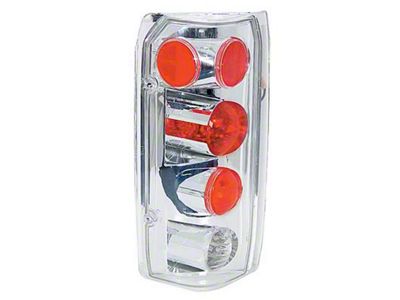 Crystal Eyes Tail Lights; Chrome Housing; Clear Lens (87-96 F-150 Styleside)