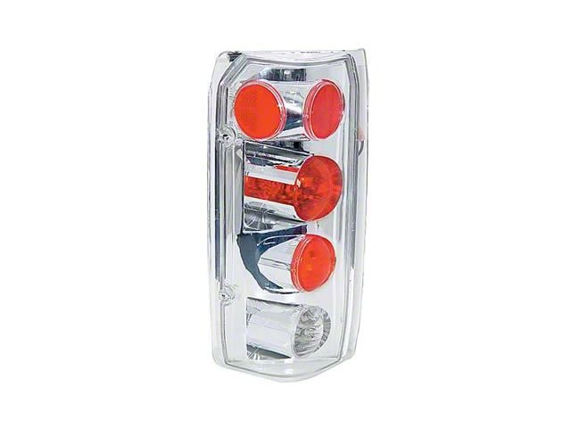 Crystal Eyes Tail Lights; Chrome Housing; Clear Lens (87-96 F-150 Styleside)