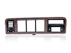 Dash Bezel with A/C Vents; Chrome and Woodgrain (73-79 F-100, F-150, F-250, F-350)