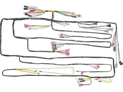 Ford Pickup Truck Dash Wiring Harness - 12 Volt Negative Ground - Using Generator & Oil Lights & Turn Signals - V8