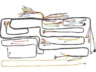 Ford Pickup Truck Dash Wiring Harness - Molded Ends - UsingGenerator & Oil Lights & Turn Signals - 6 Cylinder