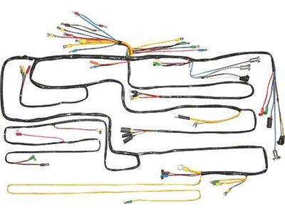 Ford Pickup Truck Dash Wiring Harness - Molded Ends - UsingGenerator & Oil Lights Without Turn Signals - 6 Cylinder