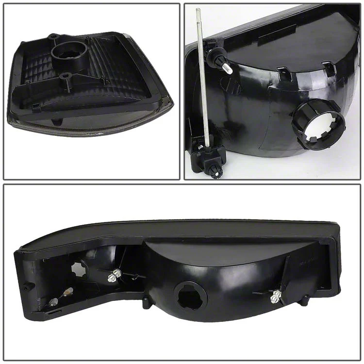 Smoked Headlights & Amber Corner Lamps For 92-96 Ford F150 F250 F350 – PM Performotor