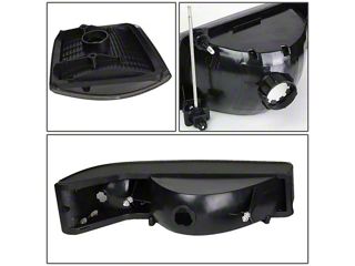 Smoked Headlights & Amber Corner Lamps For 92-96 Ford F150 F250 F350 – PM Performotor