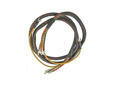 Ford Pickup Truck Headlight Wiring - Braided Wire - 8 Terminals - With Horn Wire No Turn Signal Wire