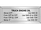Ford Truck Oil Pressure Decal