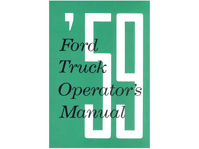 Ford Truck Operator's Manual - 40 Pages