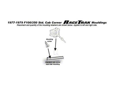 Lower Cab Side Moulding/ Right/ 77-79 PU
