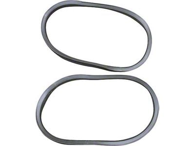 Ford Pickup Truck Super Cab Quarter Window Seals - F100 Thru F350 With Stationary Quarter Windows With Stainless Moulding