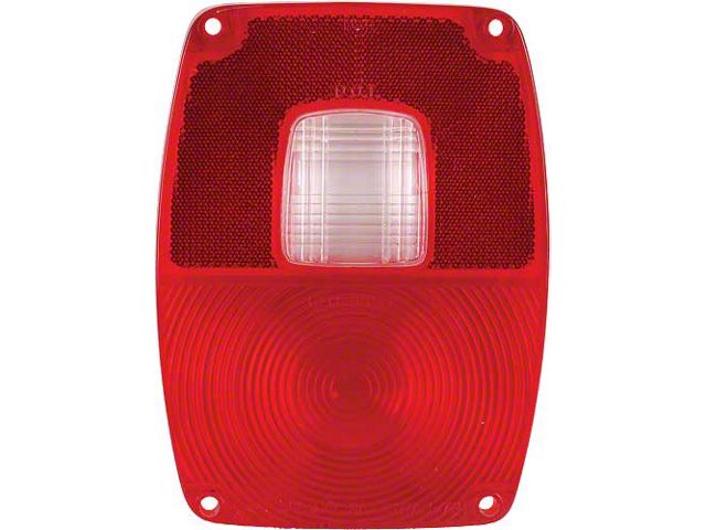 Ford Pickup Truck Tail Light Lens - Square - 5-1/4 X 7 - Includes Backup Lens - F100 Thru F350 Before Serial 020,000 Except Styleside Pickup