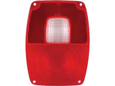 Ford Pickup Truck Tail Light Lens - Square - 5-1/4 X 7 - Includes Backup Lens - F100 Thru F350 Before Serial 020,000 Except Styleside Pickup