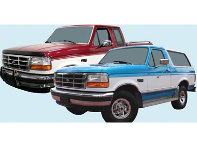 Tu-Tone 7-Band Upper/5-Band Lower Stripes; Dark Mocha/Mocha (92-98 F-250, F-350)