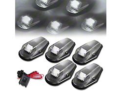 White LED Cab Roof Lights; Black (80-96 F-150, F-250, F-350)
