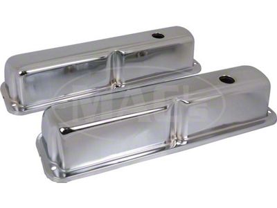 Ford Valve Covers, Small Block, Smooth Polished Aluminum, 1962-1979