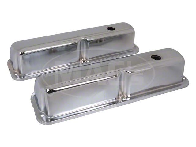 Ford Valve Covers, Small Block, Smooth Polished Aluminum, 1962-1979