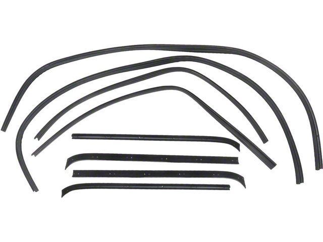 Ford Weatherstrip Channel Belt Seal Kit,Inner And Outer Driver Side And Passenger Side,8 Pieces, 1973-1979