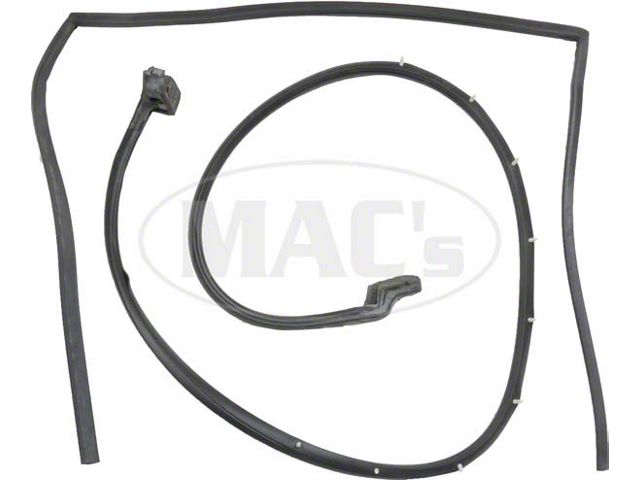 Ford Weatherstrip Door Channel Belt Seal Kit,Upper And Lower Driver Side,With Molded Ends, 1966-1977