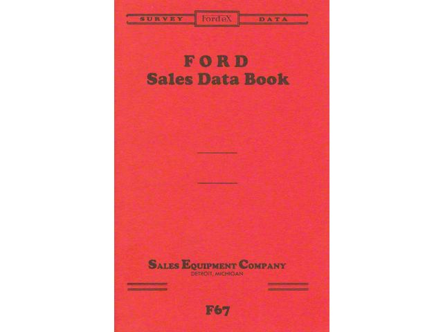 Fordex Sales & Service Data - Reprint For 1926-27 Improved Car - 40 Pages - 36 Illustrations