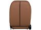 TMI Cruiser Low Back Bucket Seats; Saddle Brown Vinyl with Brown Stitching (Universal; Some Adaptation May Be Required)