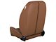 TMI Cruiser Low Back Bucket Seats; Saddle Brown Vinyl with White Stitching (Universal; Some Adaptation May Be Required)