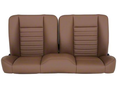 TMI Cruiser Pro-Bench Split Back Seat; 55-Inch; Saddle Brown Vinyl with White Stitching (Universal; Some Adaptation May Be Required)