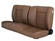 TMI Cruiser Pro-Bench Split Back Seat; 60-Inch; Saddle Brown Vinyl with White Stitching (Universal; Some Adaptation May Be Required)