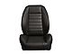 TMI Pro-Series Universal Sport Low Back Seats; Charcoal Black Verona with Black Stitching (Universal; Some Adaptation May Be Required)