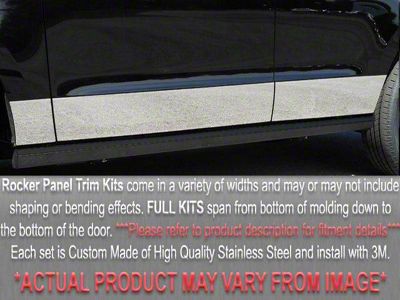 Rocker Panel Trim; Full Kit; Stainless Steel (87-96 F-150 SuperCab w/ 8-Foot Bed)