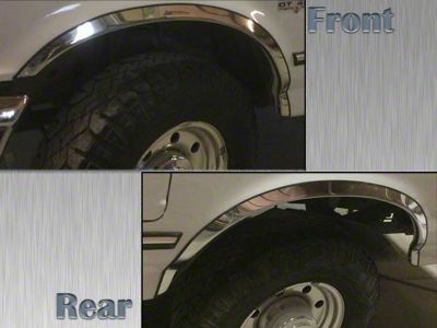 Wheel Well Fender Trim Molding; Stainless Steel (87-96 F-150)
