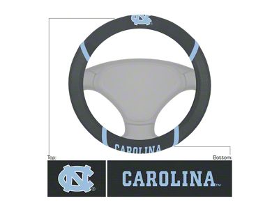 Steering Wheel Cover with University of North Carolina at Chapel Hill Logo; Black (Universal; Some Adaptation May Be Required)