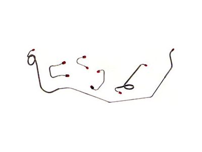 Front Brake Lines, Manual Disc, OE Steel, Ranchero, Torino,1972-1976