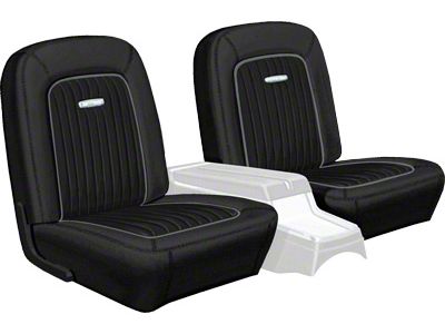 Front Bucket Seat Covers - Falcon Futura, Sprint 2-Door & Ranchero - Black L-110