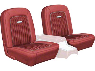 Front Bucket Seat Covers - Falcon Futura, Sprint 2-Door & Ranchero - Red L-1377