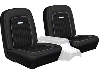 Front Bucket Seat Covers - Falcon Futura & Sprint Convertible - Black L-110