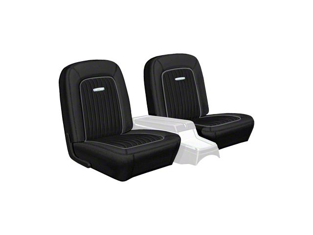 Front Bucket Seat Covers - Falcon Futura & Sprint Convertible - Black L-110
