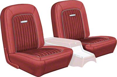 Front Bucket Seat Covers Falcon Futura Sprint Convertible Red L 1377