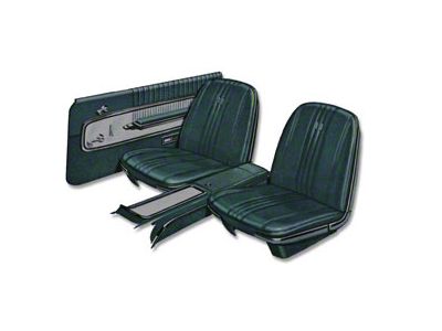 Front Buckets & Rear Seat Cover Set, Hardtop, Galaxie 500 XL, 1965