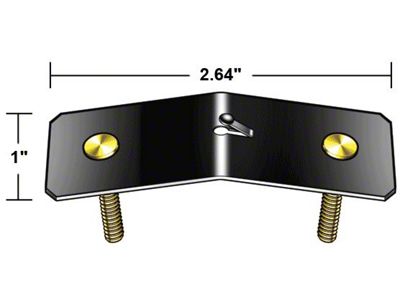 Front Fender Middle Moulding Clip - Ford Galaxie Body Styles 54A, 57, 62A, 63, 65, 71B, 71C, 75 & 76